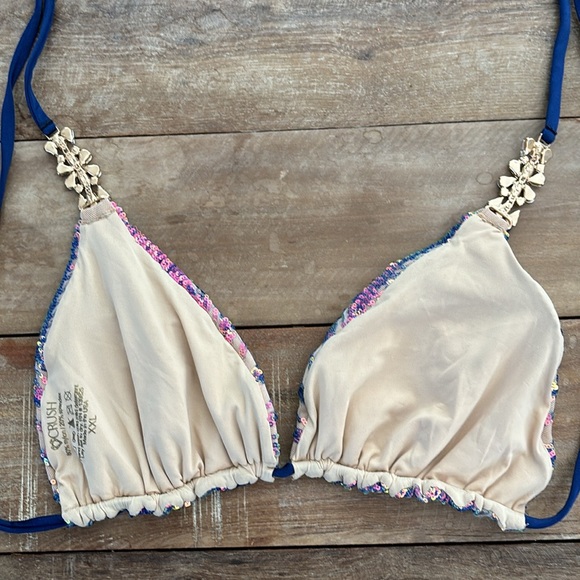 Crush Nude Sequin Swim Top - Picture 6 of 7